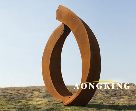 corten steel landscape sculpture